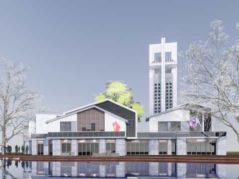 徽派商业会所su模型