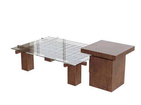 现代茶几su模型