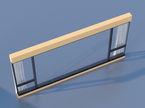  落地窗 铝合金窗户3d模型 