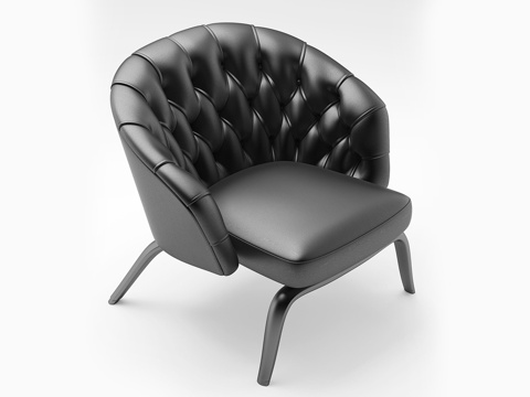  Minotti  意大利沙发  现代沙发 单人沙发 皮质沙发3d模型 