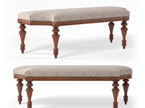  经典燕尾服长凳3d模型 