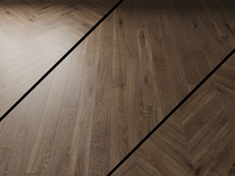  Coswick橡木拼花地板。Inspire烟熏黄玉深色3d模型 