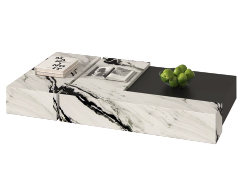  现代茶几su模型 