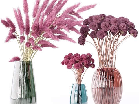  花瓶插花 453d模型 