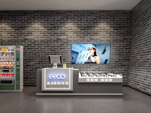  智能眼镜展柜3d模型 