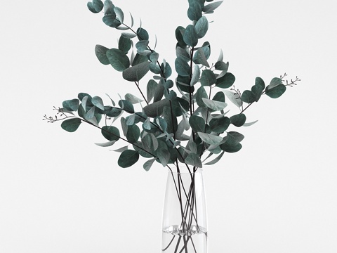  桉树枝束3d模型 