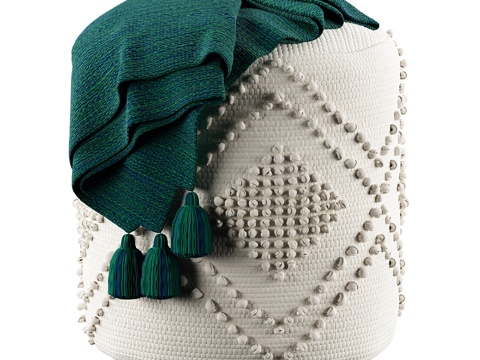 Pouf Volos Ecru La Redoute Int3d模型