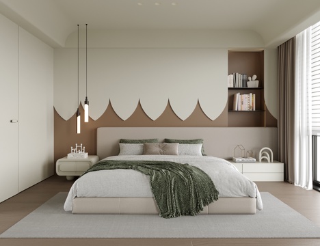 现代儿童房 儿童床su模型