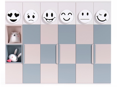  儿童房衣柜3d模型 