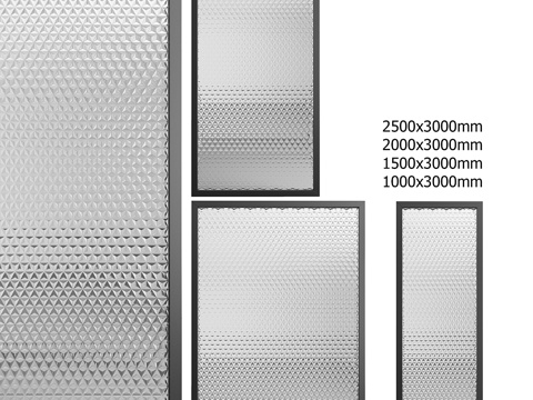  浮雕玻璃隔断 4号3d模型 