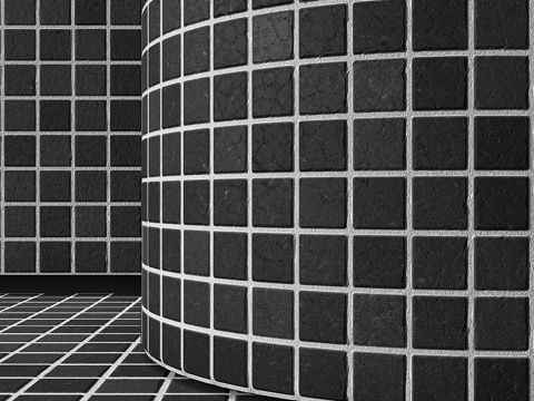  黑色马赛克3d模型 