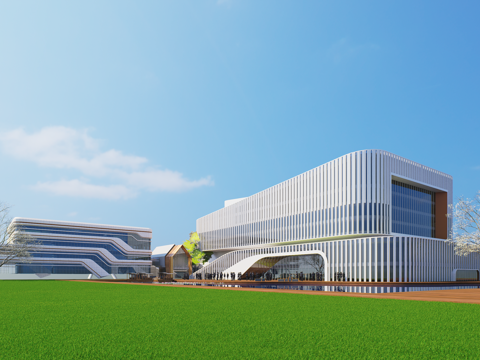 文化建筑su模型