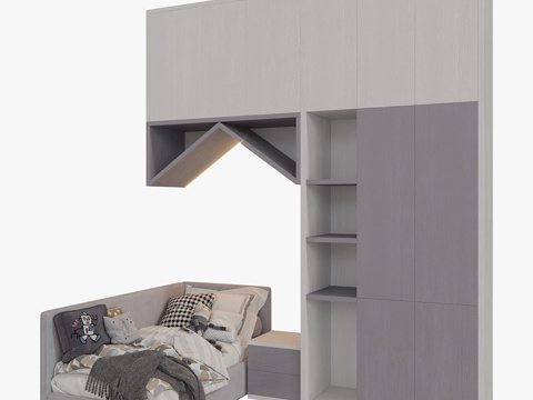  儿童衣柜 033d模型 