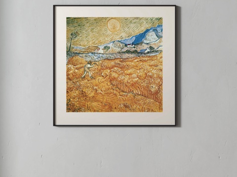  现代装饰画su模型 