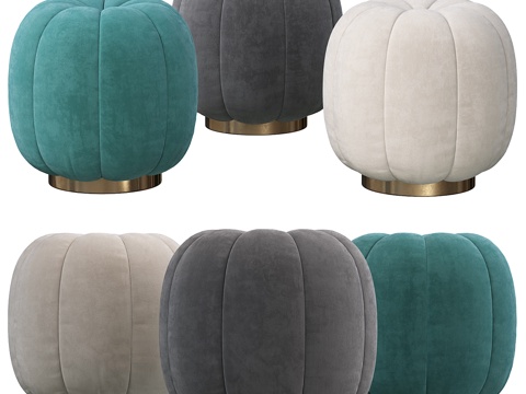  Sofia天鹅绒脚凳3d模型 