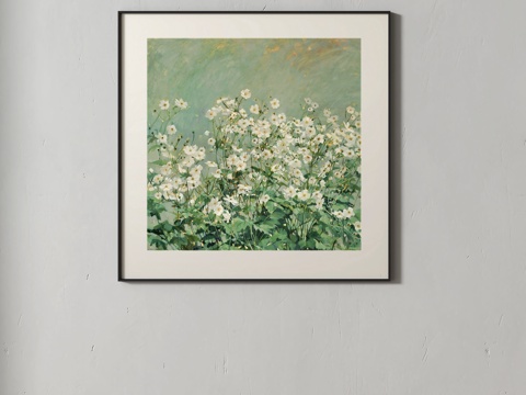  现代装饰画su模型 