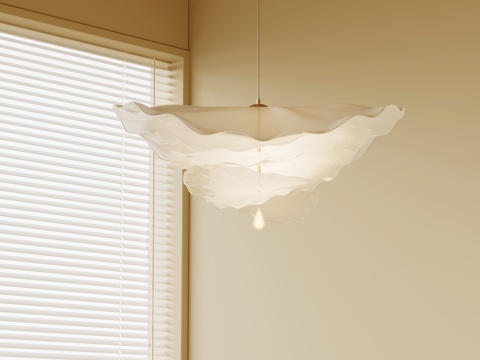 现代奶油风吊灯su模型