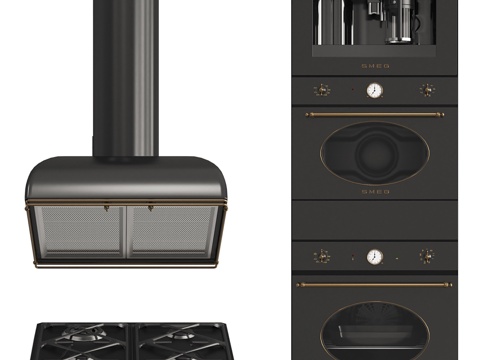  Smeg殖民风系列黑色款3d模型 