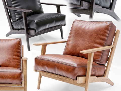  巴克斯特休闲椅3d模型 