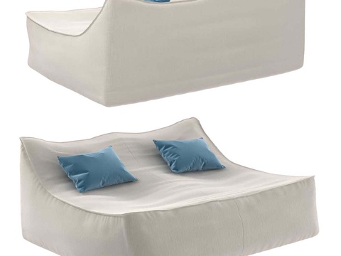  Restoration Hardware 伊维萨双人休闲椅3d模型 