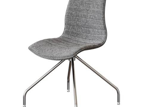 现代极简布艺办公椅3d模型