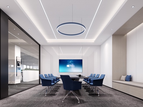 现代会议室3d模型