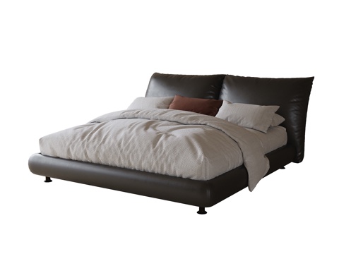 现代儿童床 单人床su模型