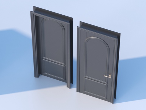  门 木门 房门3d模型 