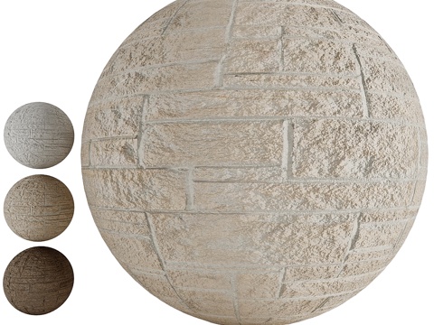  装饰石墙3d模型 