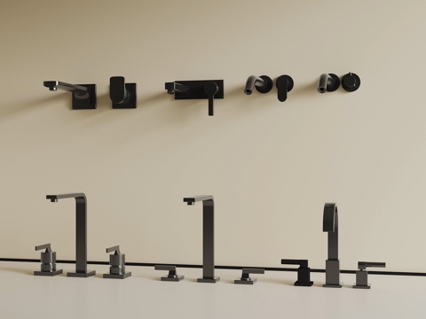 现代水龙头su模型