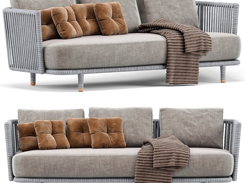  Moments三人座沙发3d模型 
