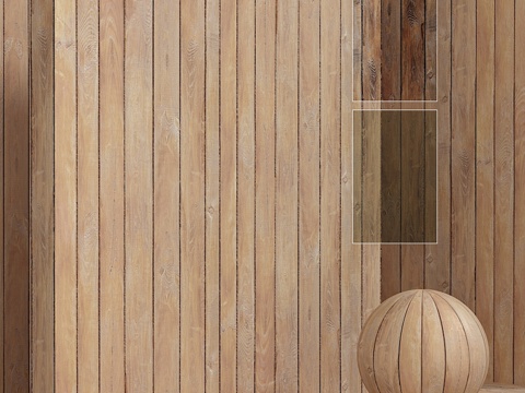  木质板条材料（无缝）-套装913d模型 