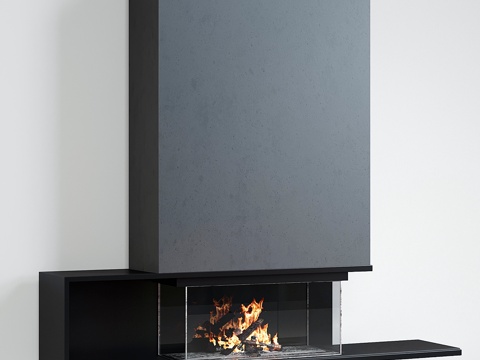  现代壁炉403d模型 