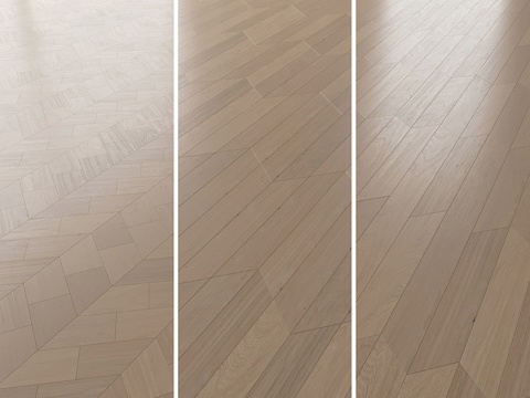  橡木拼花地板（卡纳拉丝纹）套装63d模型 