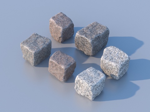  石头 石块 岩石3d模型 