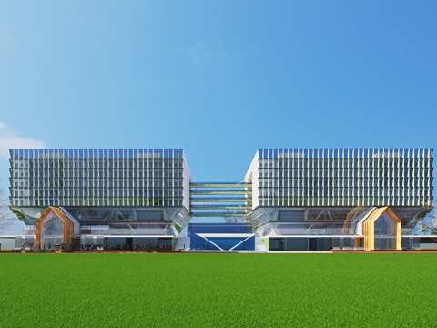 产业园办公su模型