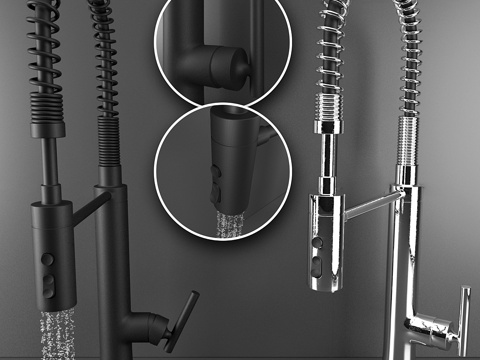  科勒极简主义厨房龙头3d模型 