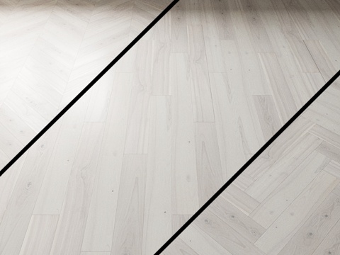  Coswick梣木拼花地板。Inspire Cloudy漂白3d模型 