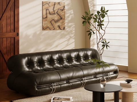 法式复古风沙发 多人沙发su模型