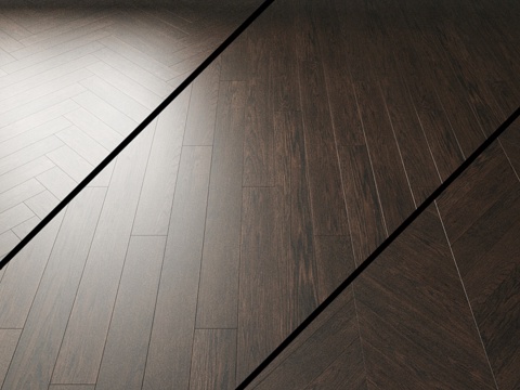  Coswick橡木拼花地板。Inspire COAL深色3d模型 