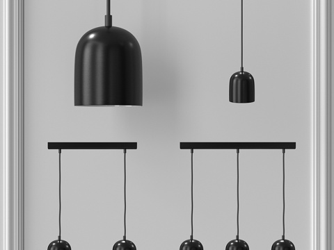 N品牌克里特系列吊灯套装3d模型