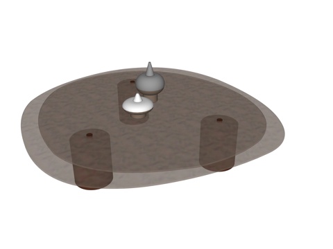  FENDI 茶几su模型 