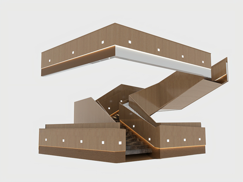  现代楼梯3d模型 