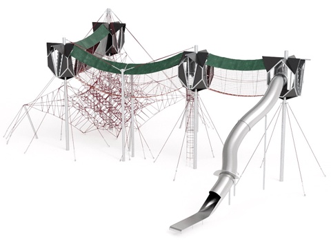  KOMPAN. 天空步道3d模型 