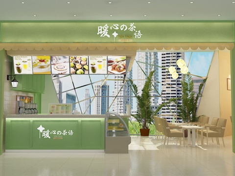 50平奶茶店 最新全套施工图合集cad施工图