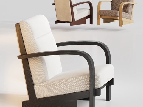 现代休闲沙发椅su模型