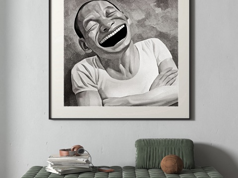  现代装饰画su模型 