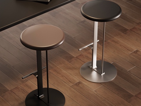 现代意式吧凳su模型