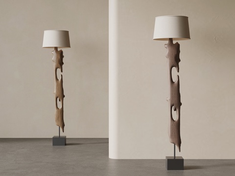 现代中古风落地灯su模型