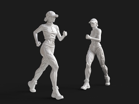  公园雕塑 主题雕塑 人物广场雕塑 运动人物雕塑 运动雕塑 跑su模型 